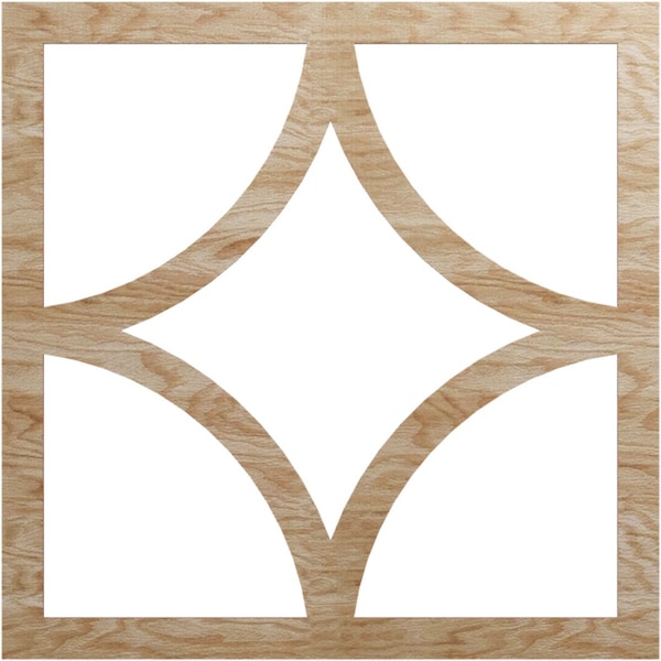 Ekena Millwork Statesman Wood Fretwork Pierced Ceiling Medallion, Red Oak, 32"OD x 20 1/2"ID x 3/8"T CMWP32X32X0375STRO - main